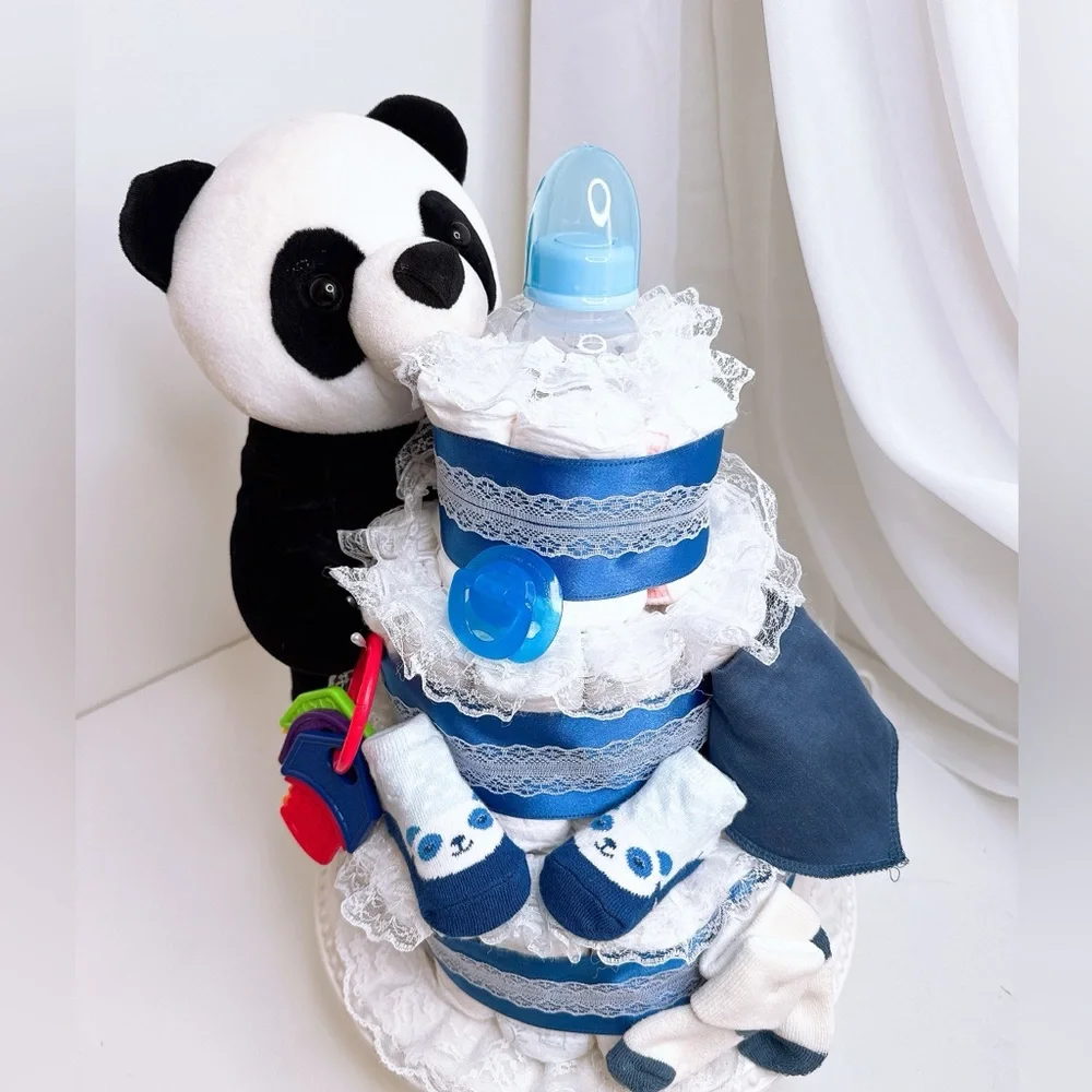 Panda Themed Diaper Cake, Baby Shower Gift